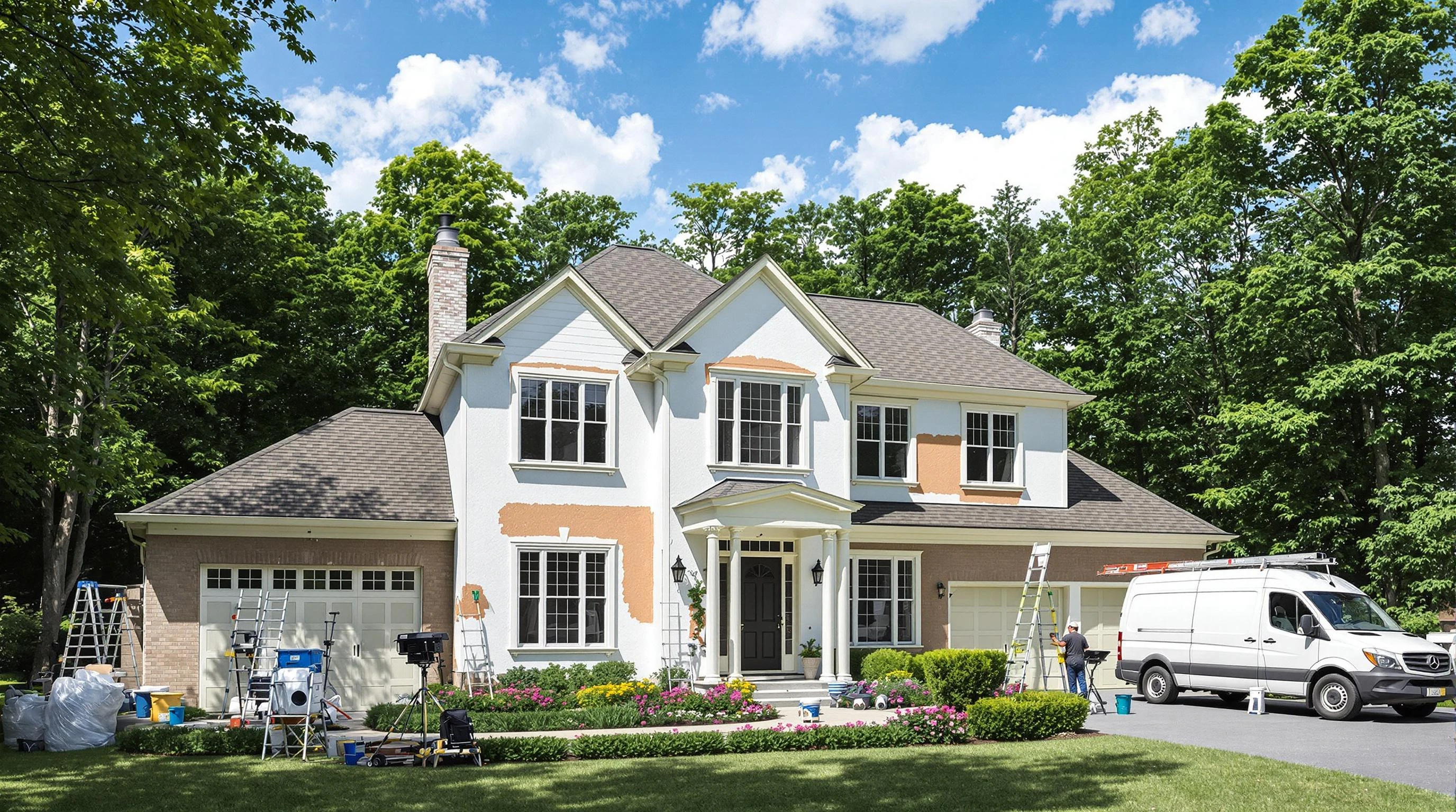 Barberton House Painters painting crew working in Akron, OH