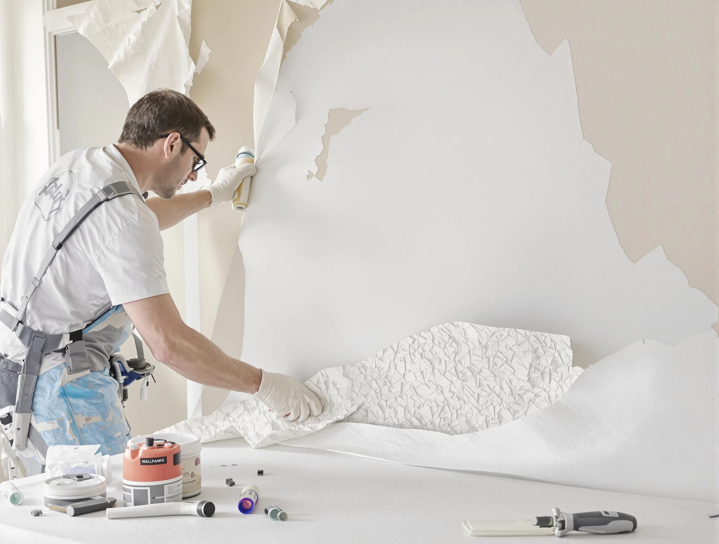 Detailed wallpaper removal and wall prep by Barberton House Painters in Barberton